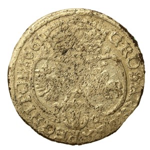 John II Casimir, 1661 Sixpence, Poznań, bent shields (614)