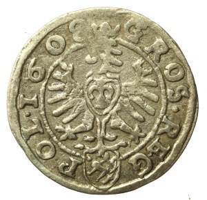Sigismund III Vasa, 1608 penny, Cracow (619)