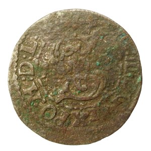 Zygmunt III Waza, Szeląg 1618, Wilno - bez herbu Bogoria - rzadki (629)