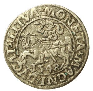 Sigismund II Augustus, Half-penny 1548, Vilnius - L/LITVA. Arabic numeral 1 (637)