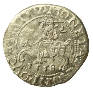 Sigismund II Augustus, Half-penny 1558, Vilnius - LI/LITV (638)