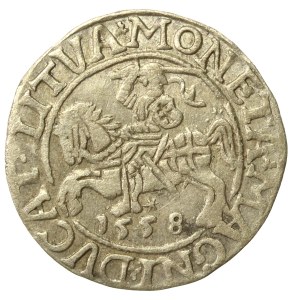 Sigismond II Auguste, demi-penny 1558, Vilnius - LI/LITV (641)