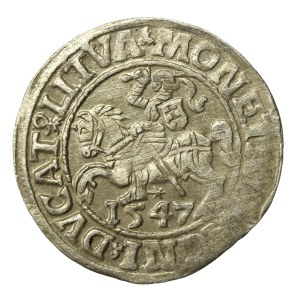 Zygmunt II August, Półgrosz 1547, Wilno - LI/LITVA (652)