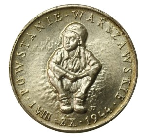 PRL, Ars Christiana 1984 Warsaw Uprising Medal - silver (129)