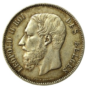 Belgia, Leopold II, 5 franków 1871 (131)