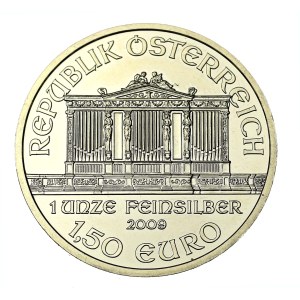 Austria, 1 1/2 euro 2009 - Filharmonia Wiedeńska, 1 uncja Ag 999 (135)
