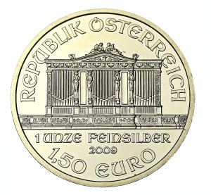 Austria, 1 1/2 Euros 2009 - Vienna Philharmonic, 1 oz Ag 999 (135)