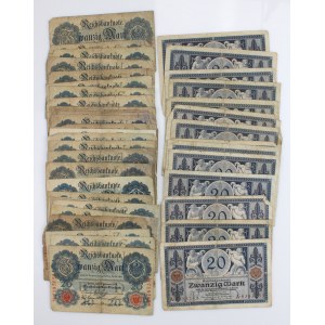 Niemcy, 20 marek 1914 - 33 szt. i 20 marek 1915 - 14 szt. Razem 47 szt. (851)