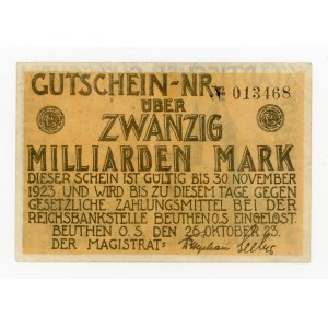 Bytom/Beuthen O.S., 20 miliardów marek 1923 (1042)