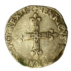 Henryk III Walezy, 1/4 ecu 1585, Rennes (680)