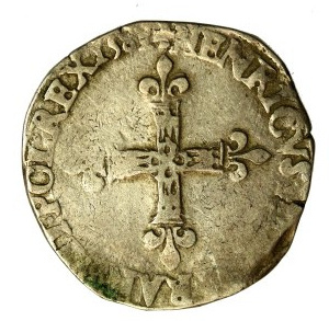 Henry III of Valois, 1/4 ecu 1585, Rennes (680)