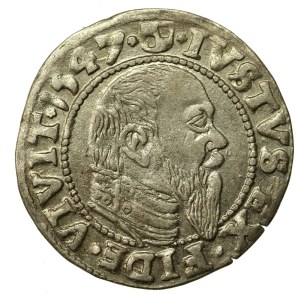 Prusy Książęce, Albrecht Hohenzollern, Grosz 1547, Królewiec - PRVS (1105)