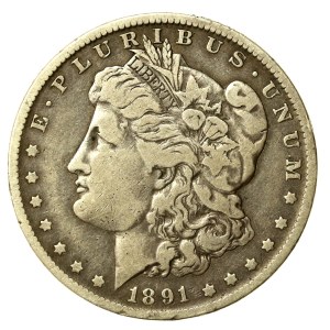 USA, 1 dolar 1891, Morgan, Nowy Orlean (143)