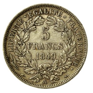 Francja, II Republika, 5 franków 1849, Paryż (154)