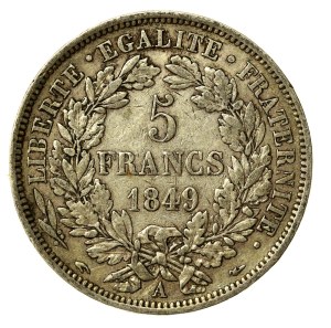 France, Second Republic, 5 francs 1849, Paris (154)