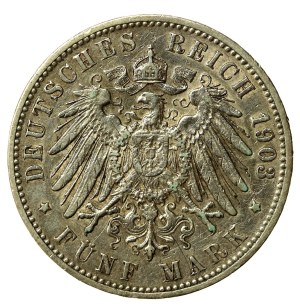 Germany, Hamburg, 5 marks 1903 (167)