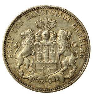 Germany, Hamburg, 3 marks 1909 (168)