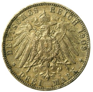 Germany, Hamburg, 3 marks 1909 (168)