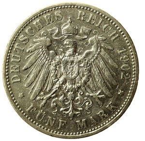 Germany, Prussia, Wilhelm II, 5 marks 1902 (170)