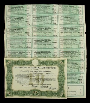Poznańskie Ziemstwo Kredytowe, 4 % list zastawny konwersyjny, 10 zł 1925 (997)