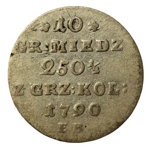 Stanisław August Poniatowski, 10 groszy 1790 EB, Warszawa (772)