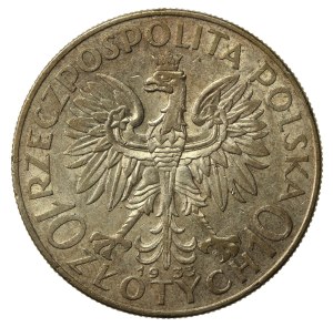 II RP, 10 złotych 1933, Głowa Kobiety (776)