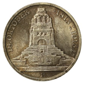 Niemcy, Saksonia, 3 marki 1913, 100 rocznica bitwy pod Lipskiem (787)