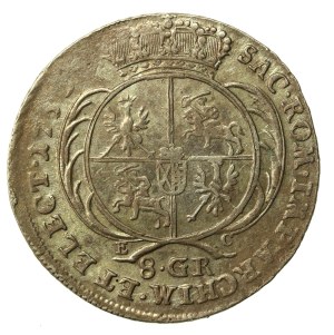 August III Saxon, two-zloty (8 pennies) 1753 EC, Leipzig (788)