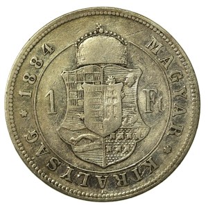 Hungary, Franz Joseph I, 1 forint 1884 (792)