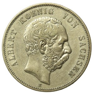 Germany, Saxony, Albert Koenig Von Sachsen, 5 marks 1893 (793)