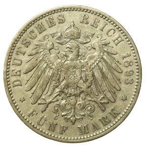 Niemcy, Saksonia, Albert Koenig Von Sachsen, 5 marek 1893 (793)