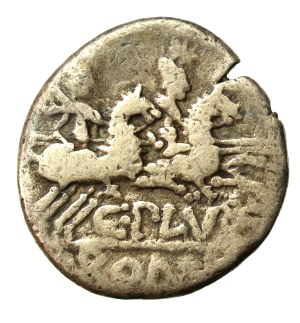 Republika Rzymska, C. Plutius (121 p.n.e.), Denar (1204)
