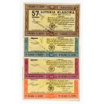57 Class Lottery, Krakow 1949, class I - IV. Total of 4 pcs. (1111)