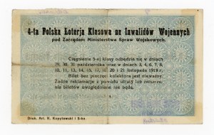 4th Class Lottery for War Invalids, Chrzanow 1919 (1116)