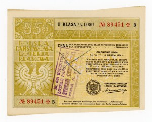 35 Class Lottery, Poznań 1936 (1121)