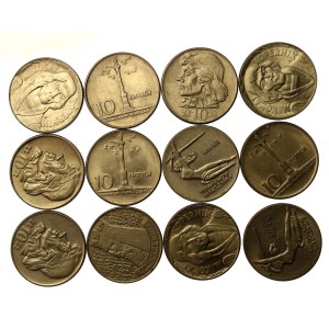 PRL, zestaw 10 złotych 1959-1966. Razem 12 szt. (802)