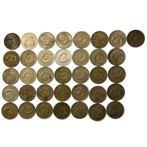 Rosja, ZSRR, zestaw 20 kopiejek 1925-1945. Razem 36 szt. (803)