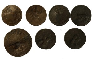 Poland, tokens converted from Russian kopecks. Set of 7 pcs. (806)