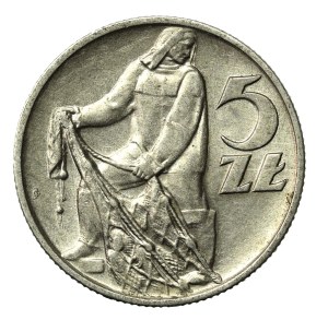 PRL, 5 gold 1959 Fisherman (814)
