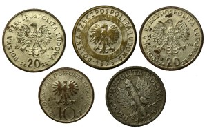 Second Republic/PRC, a set of counterfeit coins from the era. 5 pieces total. (815)