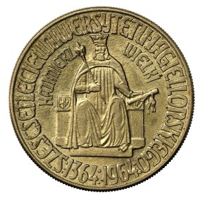 PRL, 10 złotych 1964, Kazimierz Wielki, bez napisu PRÓBA. Rzadkie (818)