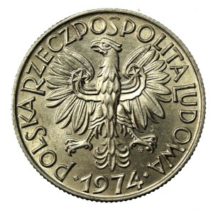 PRL, 5 złotych 1974 Rybak (819)
