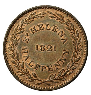 St. Helena Island, 1/2 pence 1821 (821)