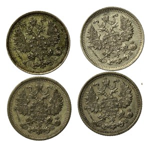 Rosja, Mikołaj II, zestaw 5 kopiejek 1910-1914. Razem 4 szt. (827)