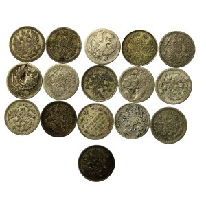 Rosja, zestaw 5 kopiejek 1823-1914. Razem 16 szt. (828)