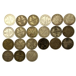 Rosja, zestaw 20 kopiejek 1822-1869. Razem 21 szt. (686)