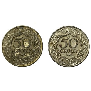 II RP, zestaw 50 groszy 1938. Razem 2 szt. (687)