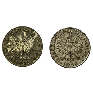II RP, zestaw 50 groszy 1938. Razem 2 szt. (687)