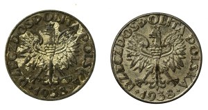 II RP, zestaw 50 groszy 1938. Razem 2 szt. (687)