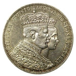 Niemcy, Prusy, Wilhelm i Augusta, talar koronacyjny 1861 A, Berlin, UNC (253)